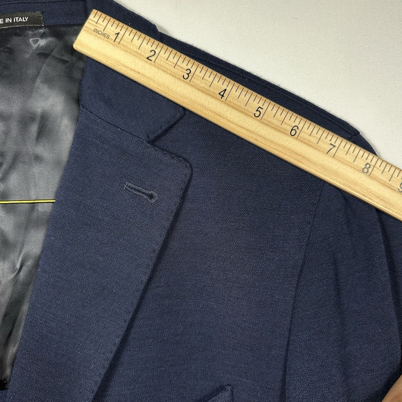 Saks Fifth Avenue Ing Loro Piana Navy Blue Wool Four Seasons 48L Blazer Italy - Picture 13 of 13